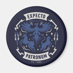 Expecto Patronum Vintage Silhouet Grafisch Magneet