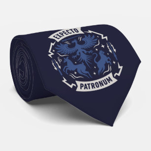 Expecto Patronum Vintage Silhouette Grafisch Desig Stropdas