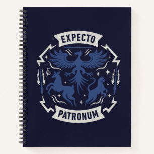 Expecto Patronum Vintage Silhouette Grafisch ontwe Notitieboek