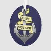 Expédier Capitaine Votre nom Ancre personnalisable (devant)