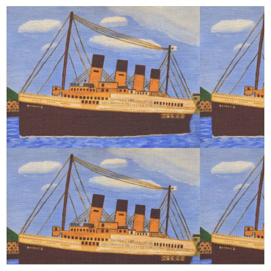 Expédier tissu de coton Titanic (Fermer)
