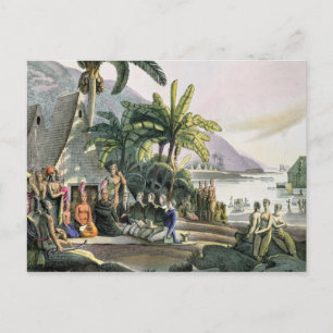 Expeditiepartij en koning Kamehameha I Briefkaart
