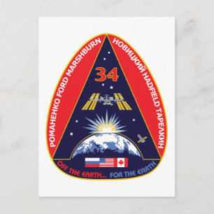 Expedition-bemanningen: Expedition 34 Flight pat Briefkaart