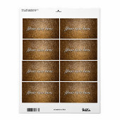 Expédition étiquettes avec motif d'or festif (Feuille entière)