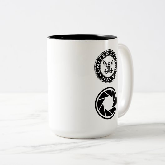 Expeditionary Combat Camera Mok#1 Two-Tone Coffee Tweekleurige Koffiemok (Voorkant rechts)
