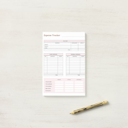 Expense Tracker Notes (Op bureau)