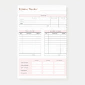 Expense Tracker Post-It Notes (Voorkant)