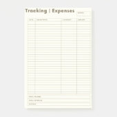 Expense Tracking Post it Notes (Voorkant)