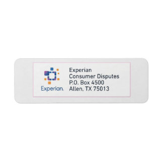 Experian Geschillen Verzendadres Label