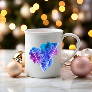 Expérience Élégance : Bleu Rouge Fumée Café Mug