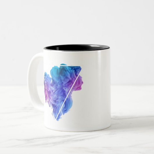 Expérience Élégance : Bleu Rouge Fumée Café Mug (Devant gauche)