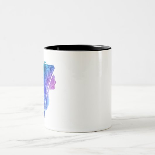 Expérience Élégance : Bleu Rouge Fumée Café Mug (Centre)