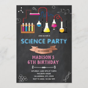 EXPÉRIENCE MAD SCIENCE INVITATION D'ANNIVERSAIRE