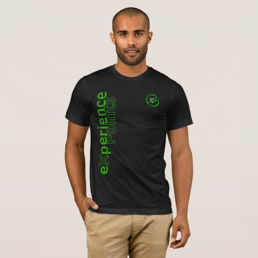 eXperience Points / XP-muntstuk, eenzijdig ontwerp T-shirt (Voorkant volledig)