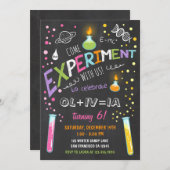 Expérience scientifique Invitation d'anniversaire (Devant / Derrière)