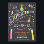Expérience scientifique Invitation d'anniversaire<br><div class="desc">Une façon parfaite d'invitation vos invités à la fête d'anniversaire de votre petit!</div>