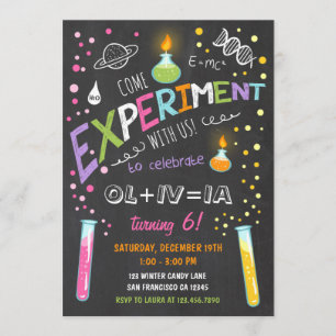 Expérience scientifique Invitation d'anniversaire