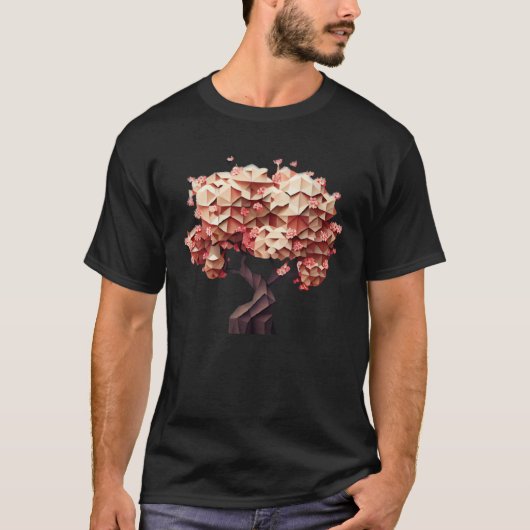 Experience the Magic of Cherry Blossoms Poly Vecto T-shirt (Voorkant)
