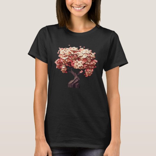 Experience the Magic of Cherry Blossoms Poly Vecto T-shirt (Voorkant)
