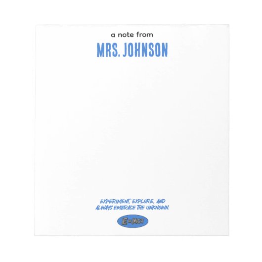 Experiment Explore Embrace Unknown | Science Notitieblok (Voorkant)