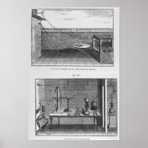 Experiment van Louis Galvani op kikkers Poster