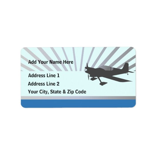 Experimenteel Vliegtuig Etiket (Voorkant)