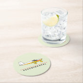 Experimenteel vliegtuig ronde kartonnen onderzetter (Insitu)