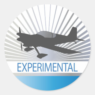Experimenteel Vliegtuig Ronde Sticker
