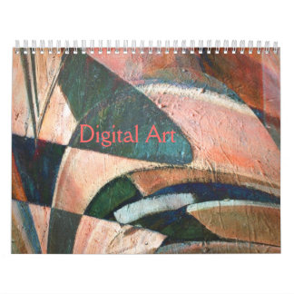 Experimentele Abstracte digitale Art Calendar Kalender