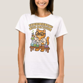 Experimenteren met Cattitude – Lab Cat T-Shirt