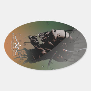 EXPERIMENTEREN OVALE STICKER