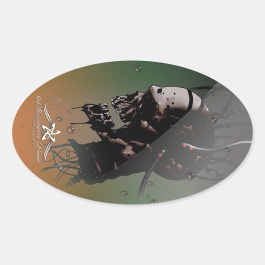 EXPERIMENTEREN OVALE STICKER (Voorkant)