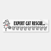 Expert Cat Rescuer Bumpersticker (Voorkant)