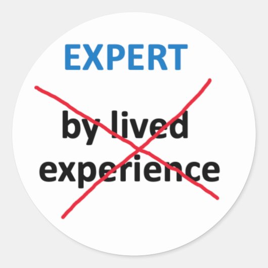"Expert door geleefde ervaring" stickers (Voorkant)