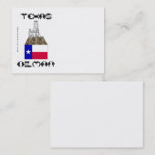 Expert pétrolier du Texas, cartes de visite, (Devant / Derrière)