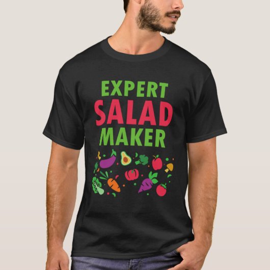 Expert Salad Maker Healthy Chef Vegetable T-shirt (Voorkant)
