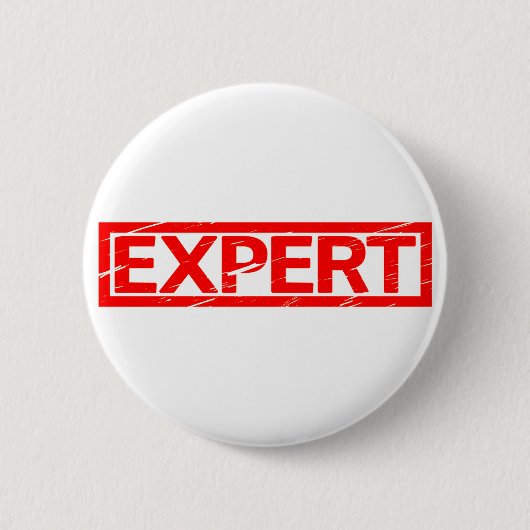 Expert Stamp Ronde Button 5,7 Cm (Voorkant)