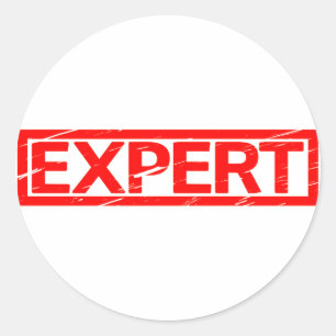 Expert Stamp Ronde Sticker