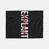 Explantaat Bewustzijn bij borstimplantaat Kanker Fleece Deken (Voorkant (Horizontaal))