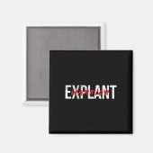 Explantaat Bewustzijn bij borstimplantaat Kanker Magneet (Voorkant / Achterkant)