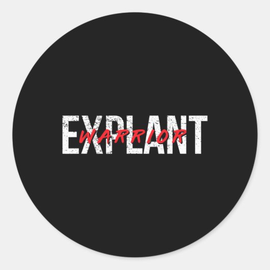 Explantaat Bewustzijn bij borstimplantaat Kanker Ronde Sticker (Voorkant)