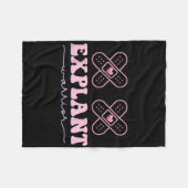 Explantaat borstimplantaat ziekte Kankerbewustzijn Fleece Deken (Voorkant (Horizontaal))
