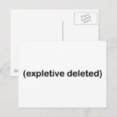 Expletive Deleted Briefkaart (Voorkant / Achterkant)