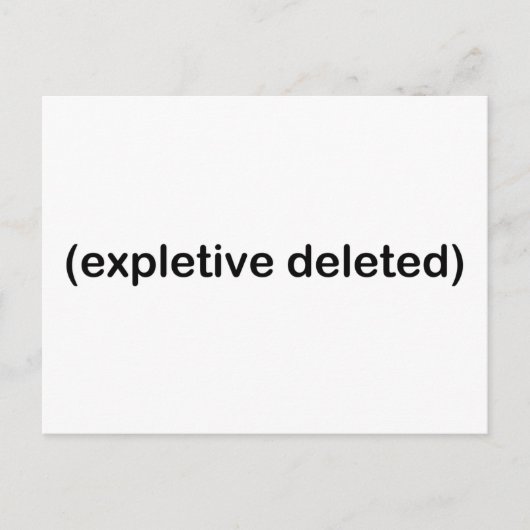 Expletive Deleted Briefkaart (Voorkant)