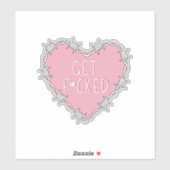 Expliciet prikkeldraad hart sticker (Vel)