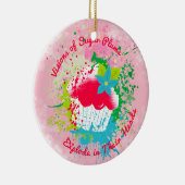 Exploderende cupcake suiker pruimen Kerst ornament (Rechts)