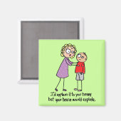 exploderende hersenmagneet magneet (Voorkant / Achterkant)