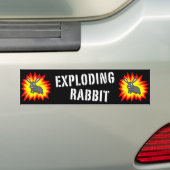 Exploderende Konijn Bumper Sticker (Op auto)
