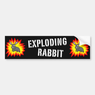 Exploderende Konijn Bumper Sticker
