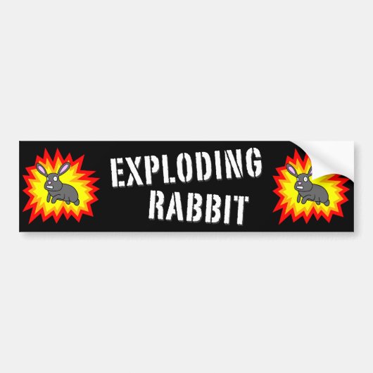 Exploderende Konijn Bumper Sticker (Voorkant)